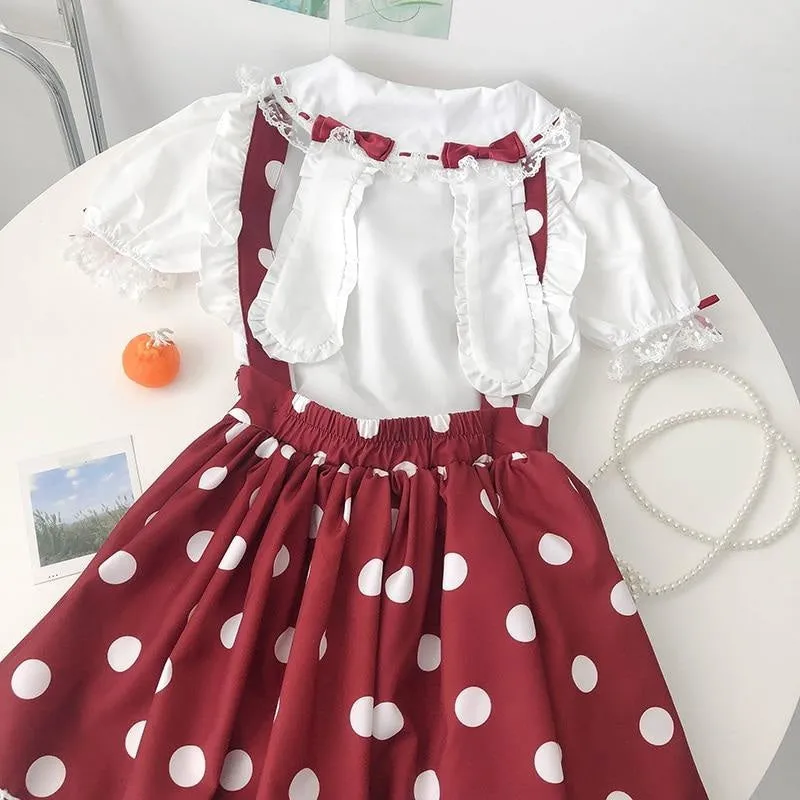 Polkadot Princess Suspender Skirt