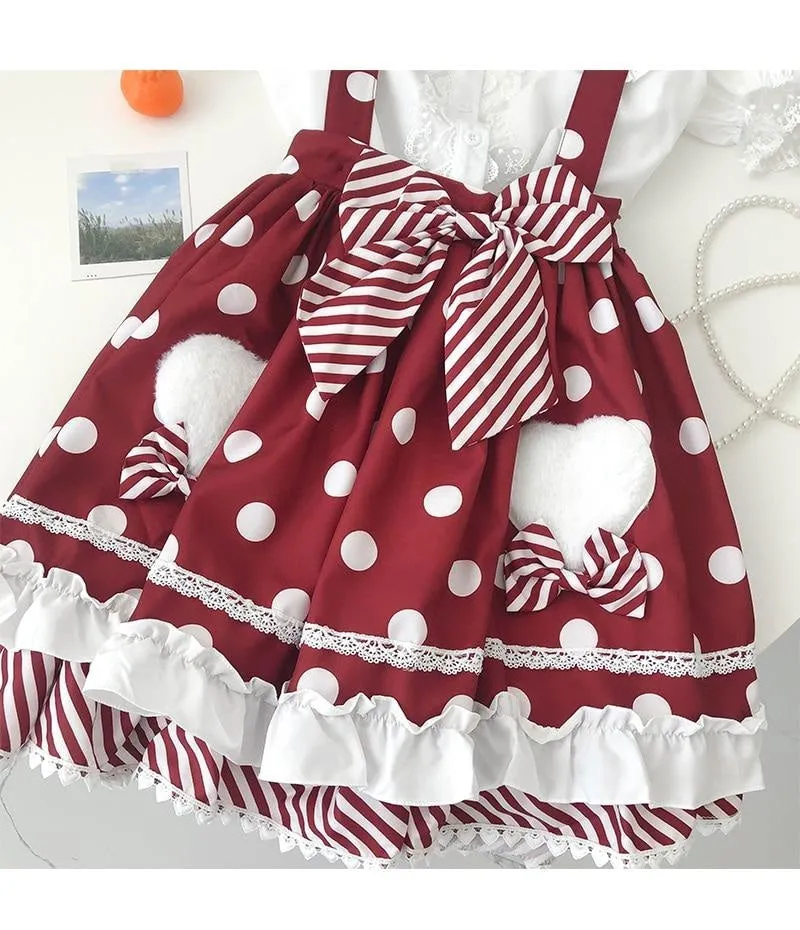 Polkadot Princess Suspender Skirt