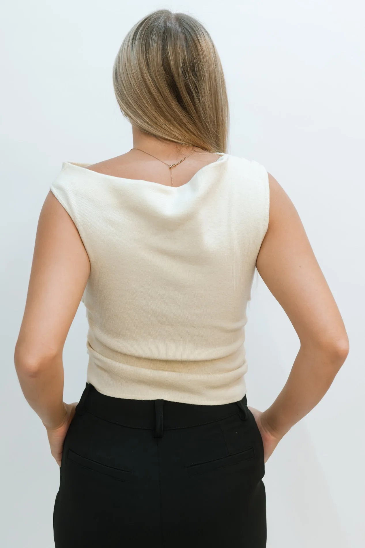 Ruth Asymmetrical Top - Cream