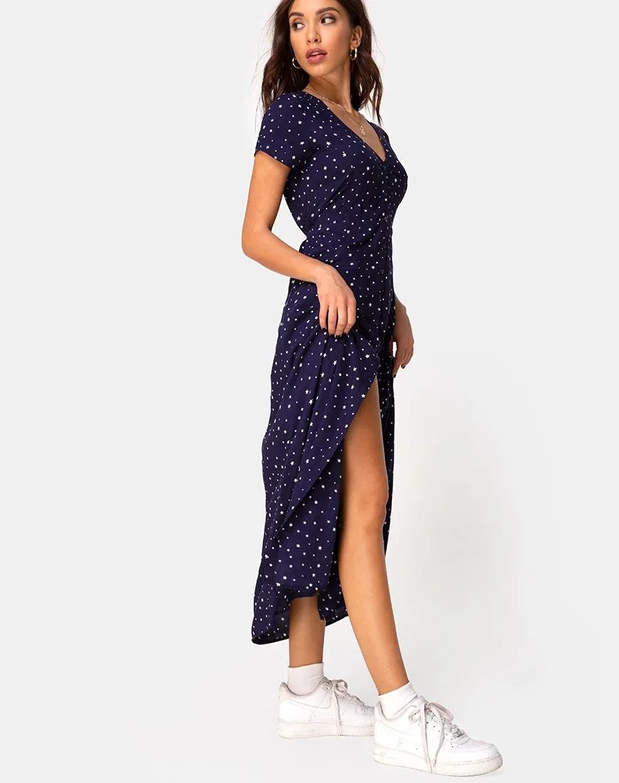 Sanrin Midi Dress in Starstruck Navy