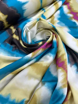 Satin Prints - Water Splash Blue