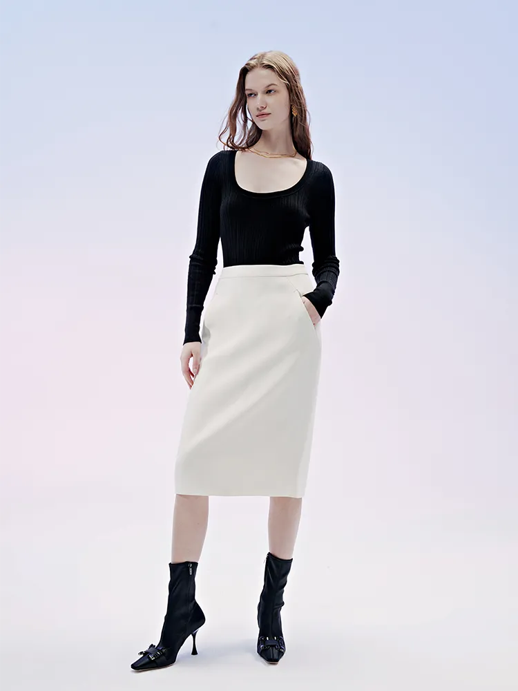 SILKINC Silk-Wool Skirt