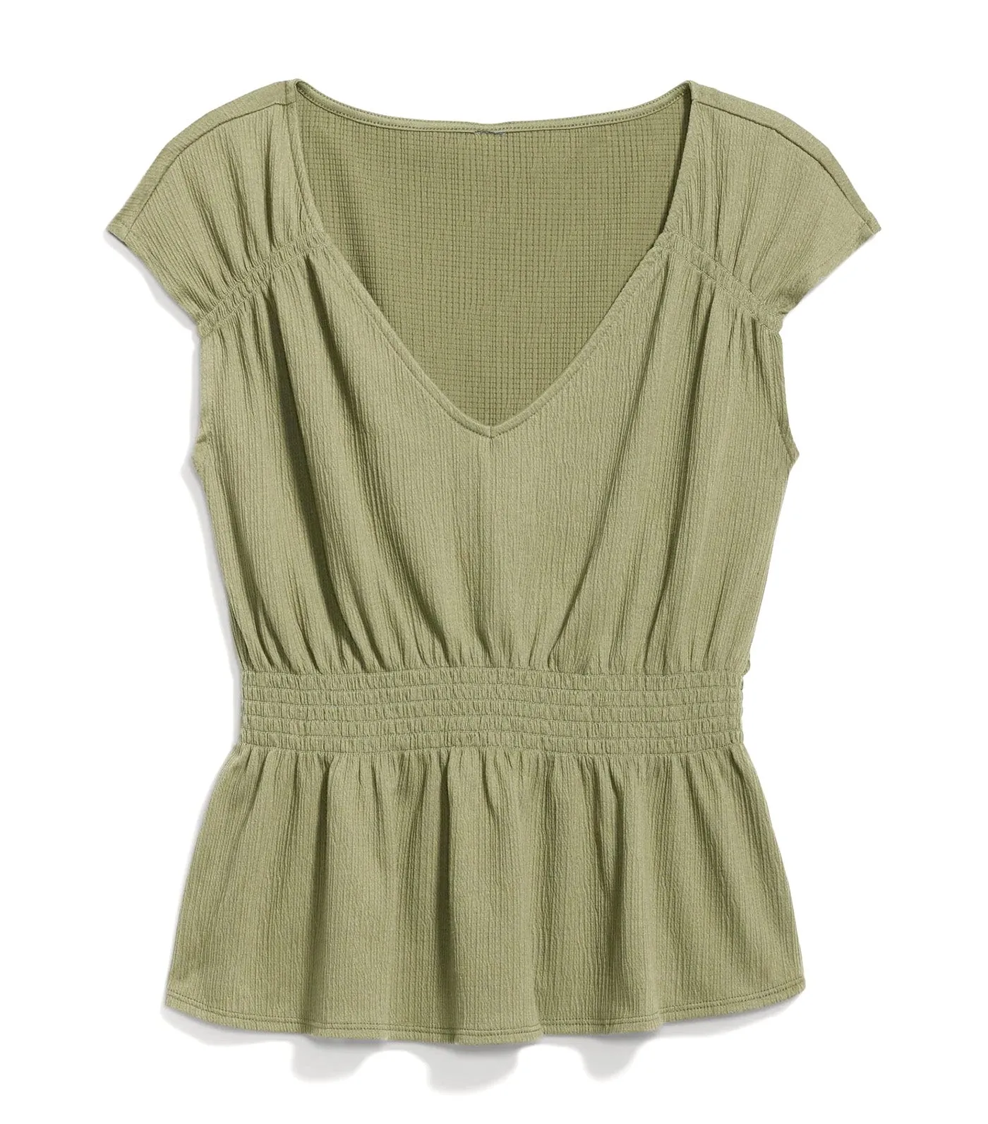 Smocked Waist Top for Women Bare Ground