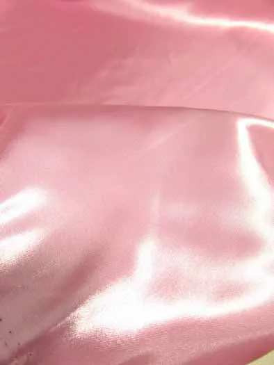 Solid Shiny Bridal Satin Fabric / Red / Sold By The Yard