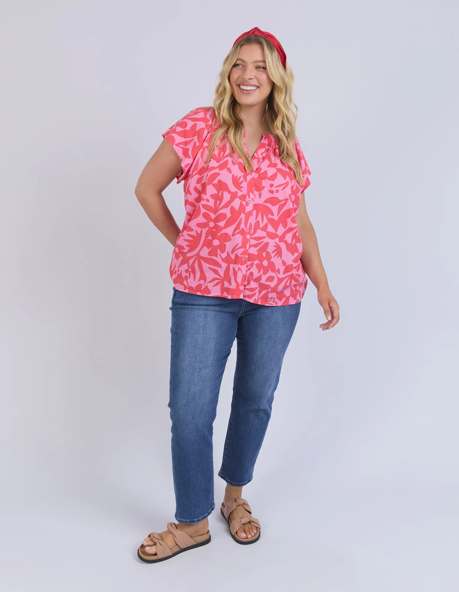 Sunset Hour Blouse - Sunset Hour Print - Elm Lifestyle