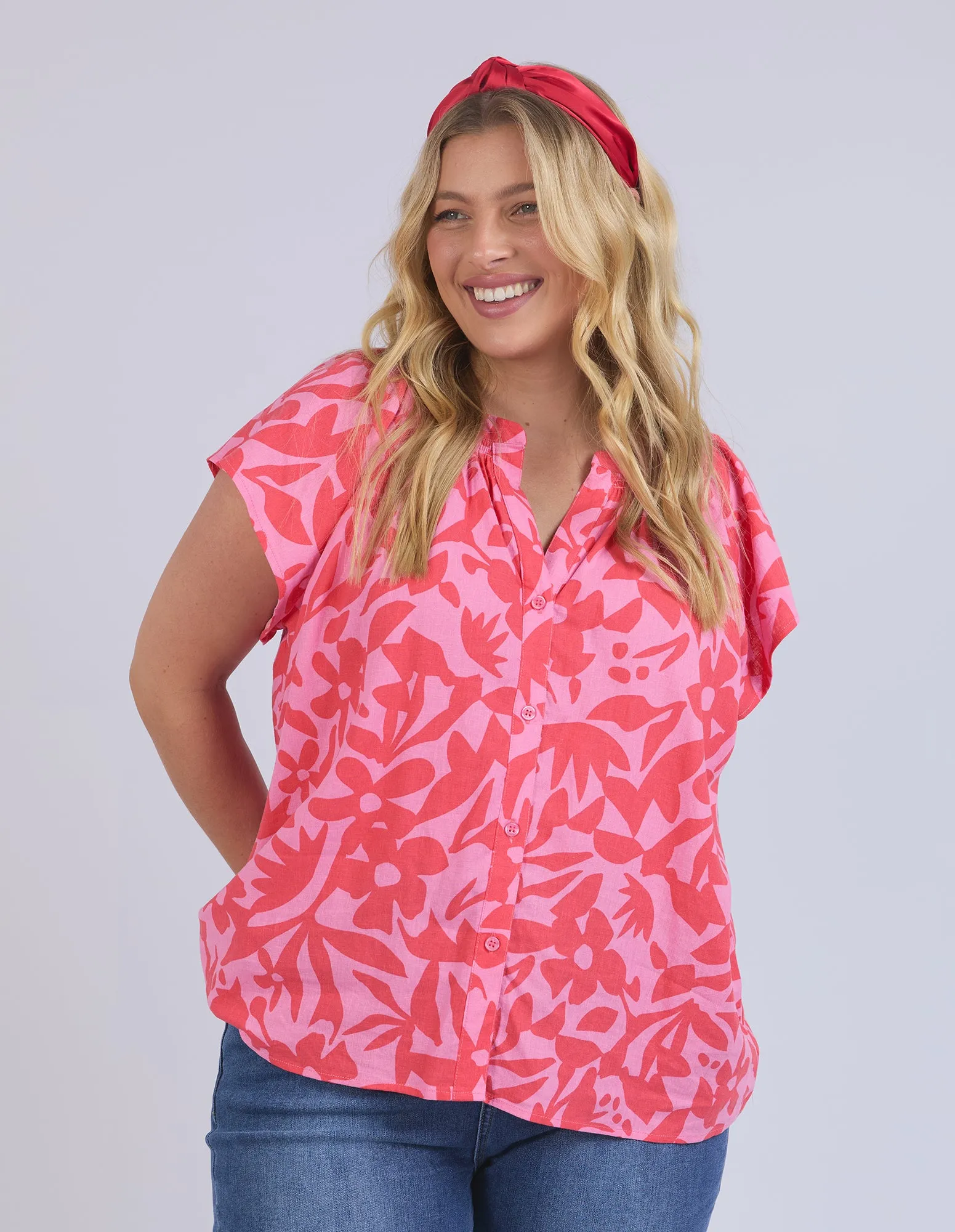 Sunset Hour Blouse - Sunset Hour Print - Elm Lifestyle