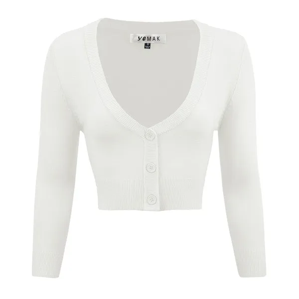 TEEK - Cropped Bolero 3/4 Sleeve Cardigan