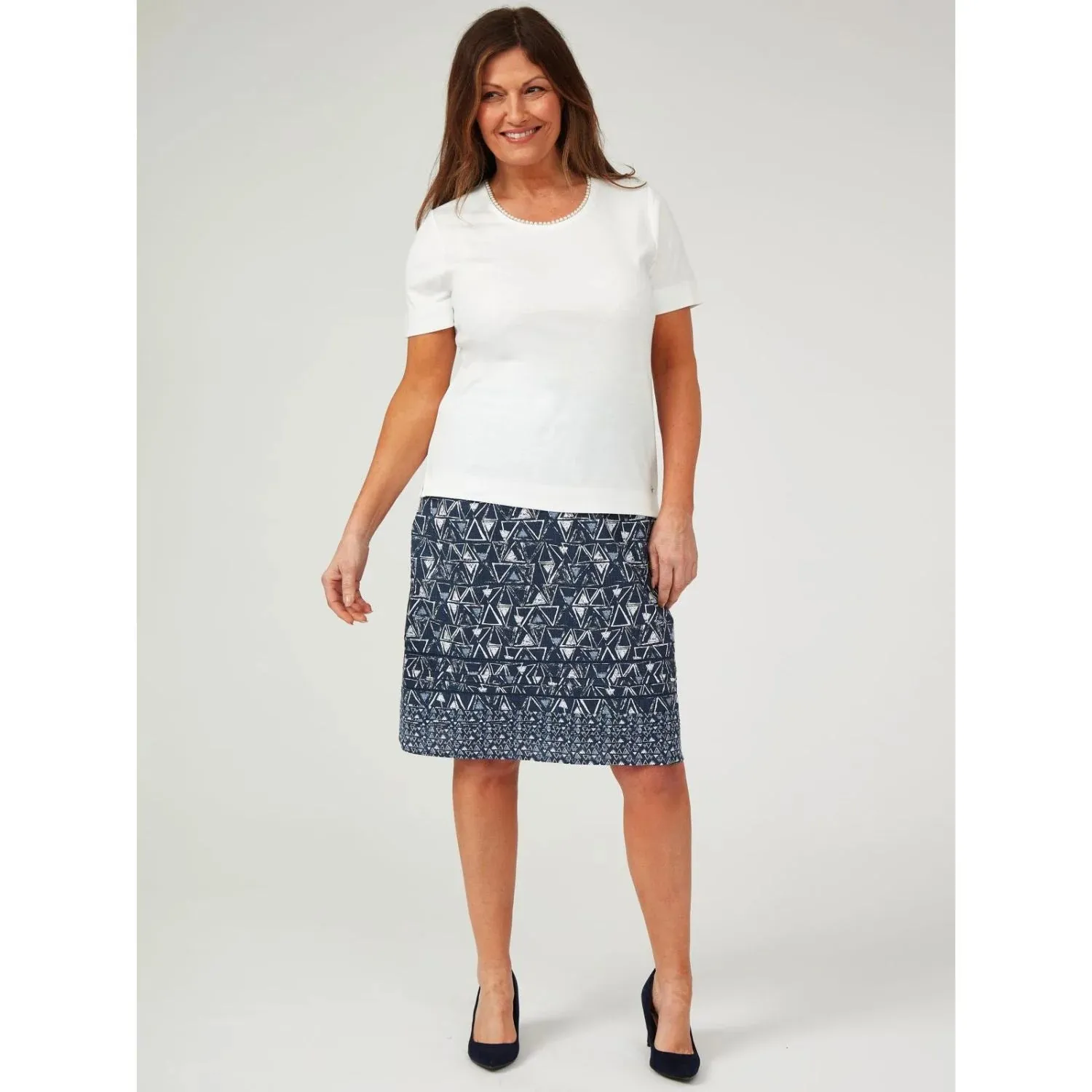 TIGI 14/16 Lattice Trim Print Skirt