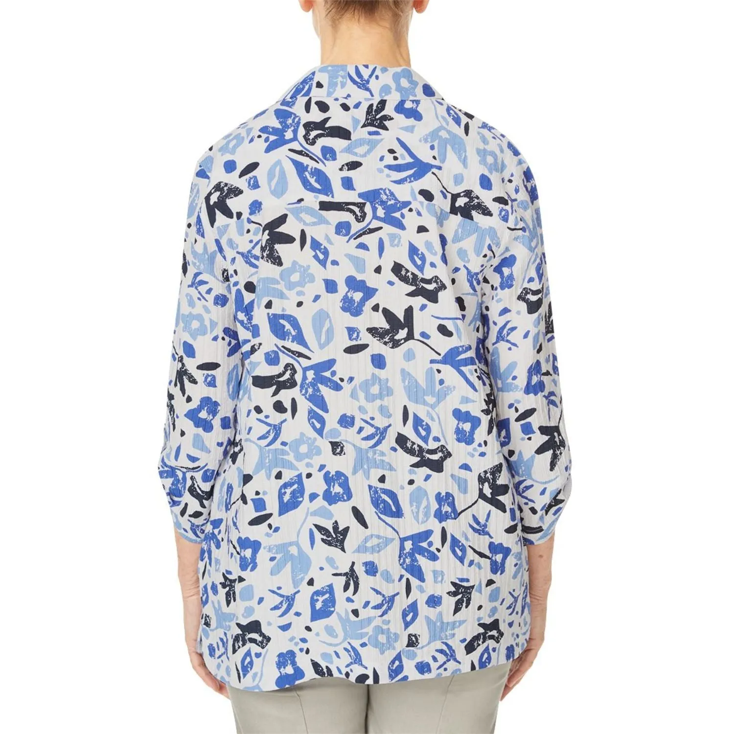 TIGI 14/16 White Tonal Mod Flower Shirt