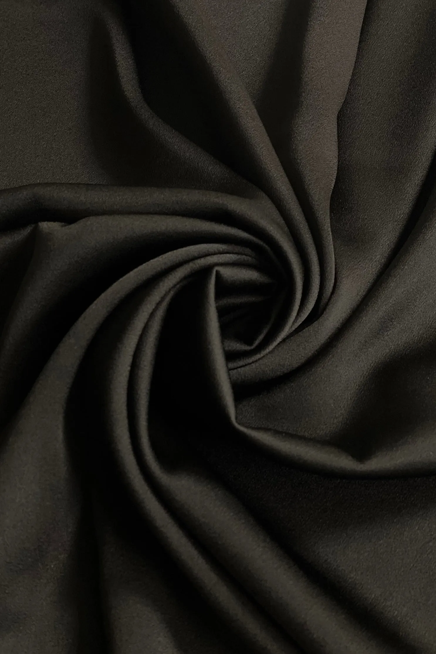 Triacetate Satin Backed Crepe in Black