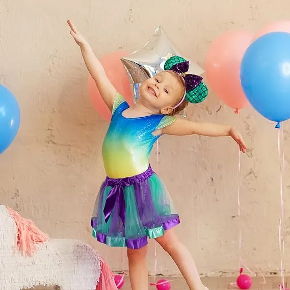 Tutu/Ballet Skirt - 2 pcs - skirt & headband - Green Mouse Ears (2-5 Y)