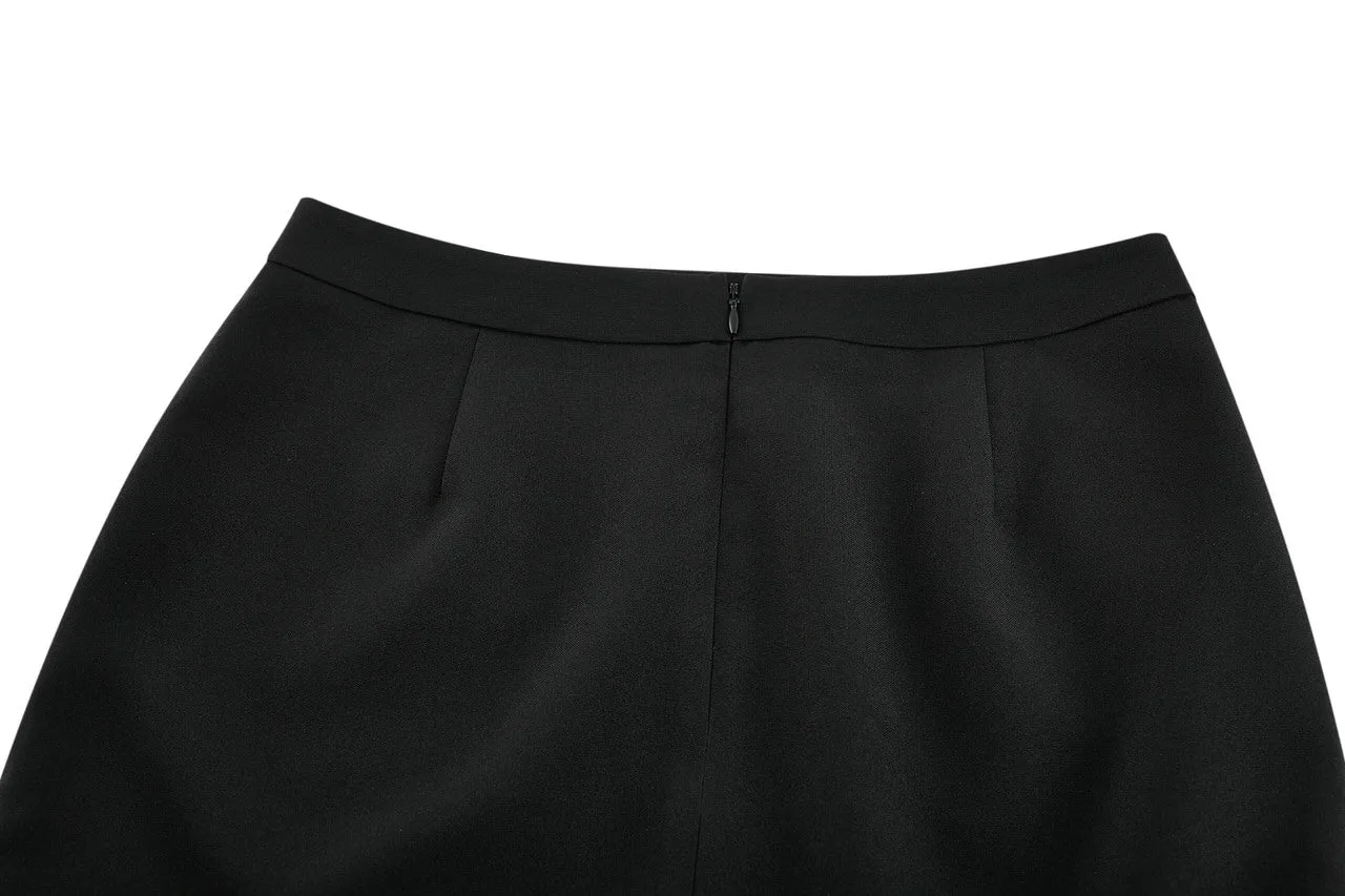 Water & Oil  Repellent H-Shape Suit Skirt