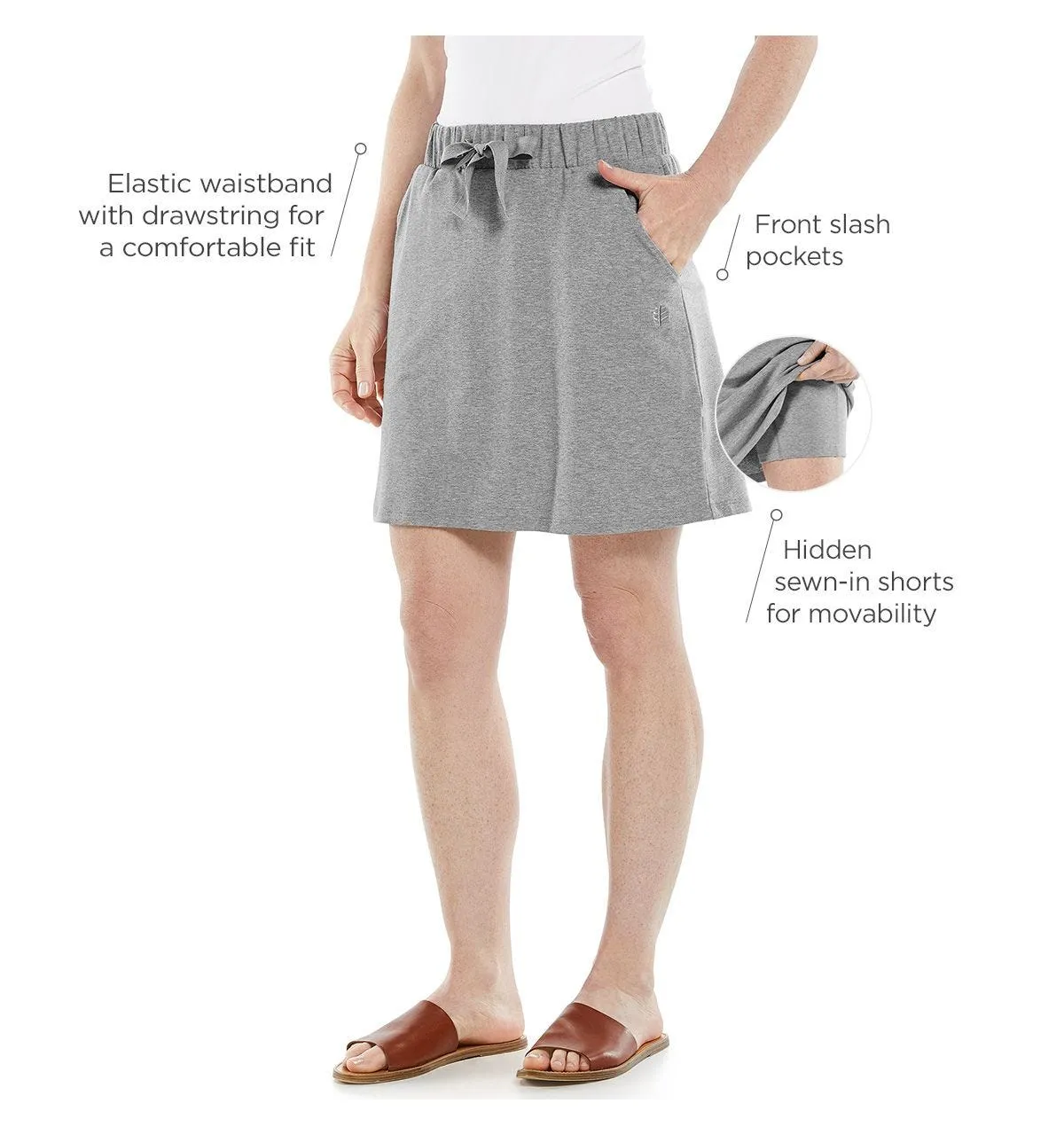 Women's Plaka Knit Skort | Grey Heather