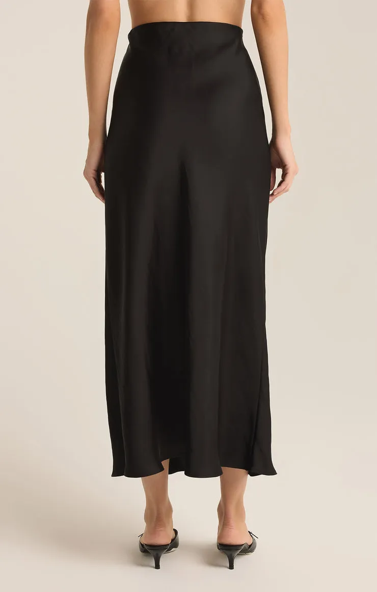 Z SUPPLY Europa Luxe Sheen Midi Skirt - More Colors Available