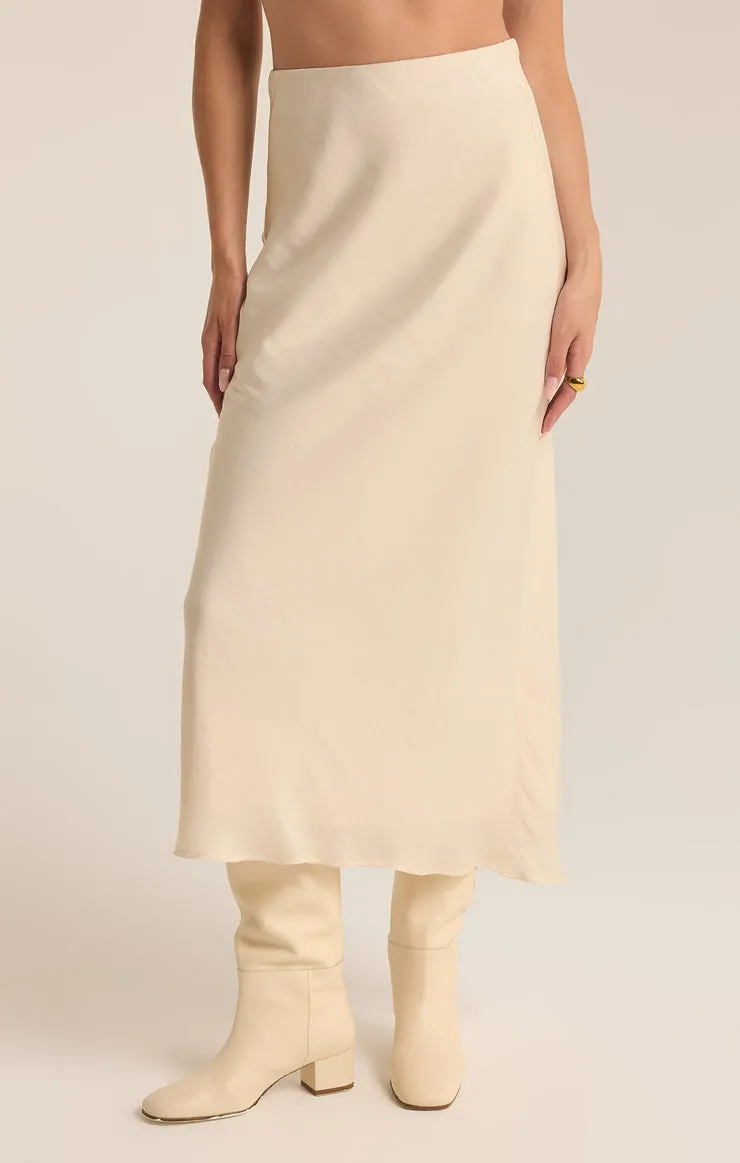 Z SUPPLY Europa Luxe Sheen Midi Skirt - More Colors Available