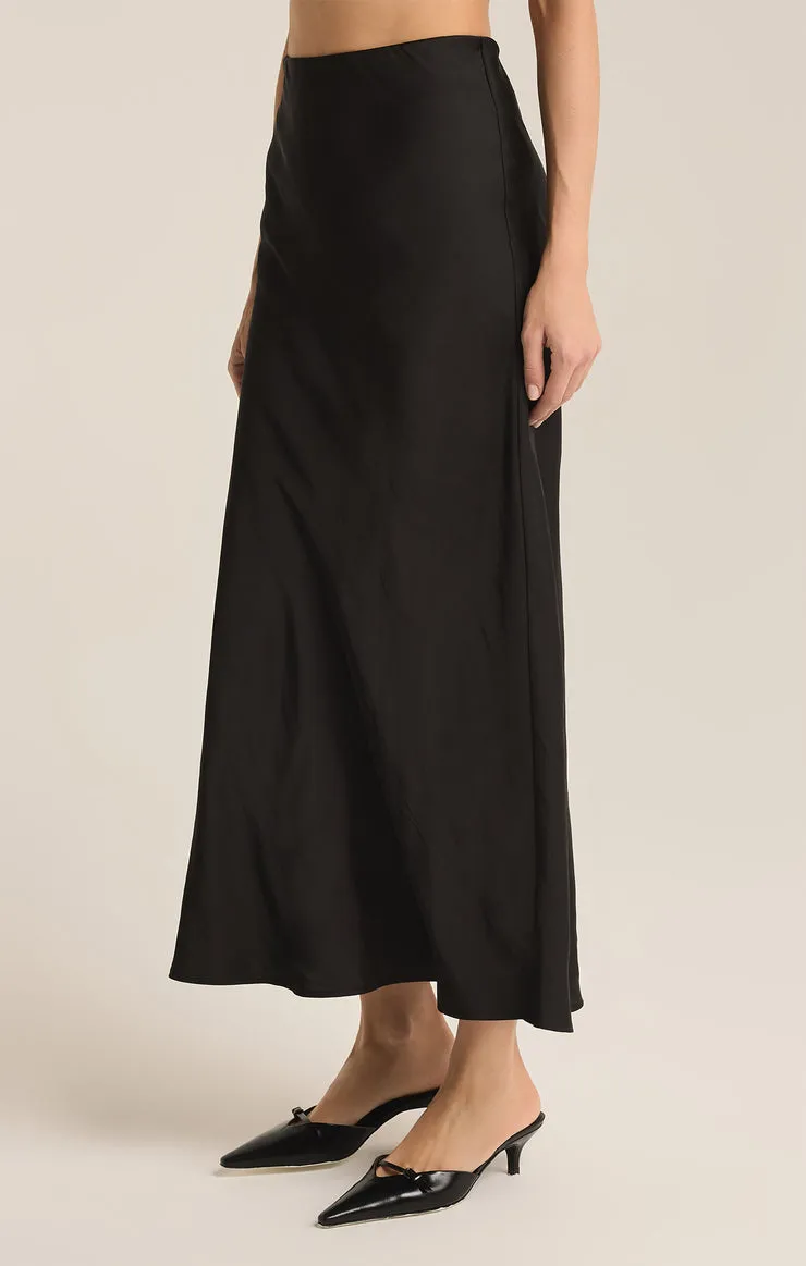 Z SUPPLY Europa Luxe Sheen Midi Skirt - More Colors Available