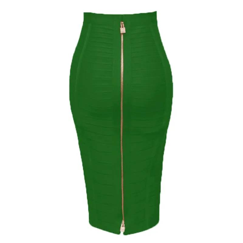 Zipper Closure Style Design Bandage Bodycon Skirt For Women