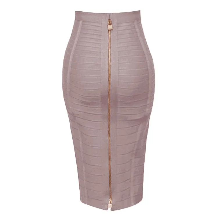 Zipper Closure Style Design Bandage Bodycon Skirt For Women