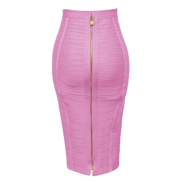 Zipper Closure Style Design Bandage Bodycon Skirt For Women