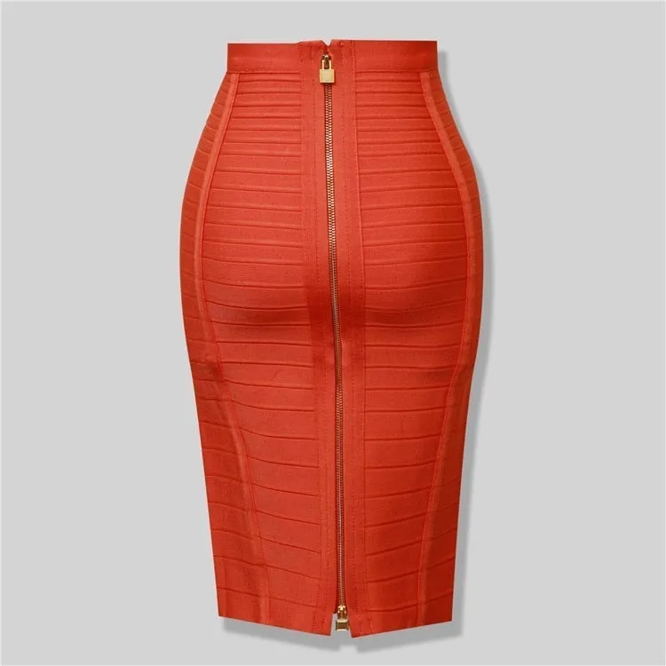 Zipper Closure Style Design Bandage Bodycon Skirt For Women