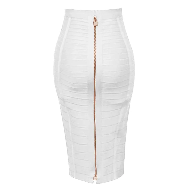 Zipper Closure Style Design Bandage Bodycon Skirt For Women