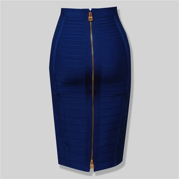 Zipper Closure Style Design Bandage Bodycon Skirt For Women